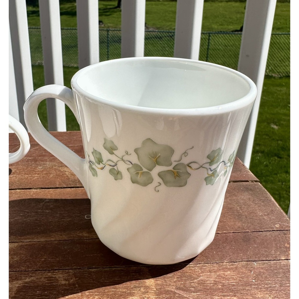CORELLE CALLAWAY IVY SWIRL COFFEE MUGS CUPS CORNING USA Set Of 4